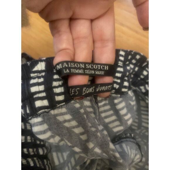 Maison Scotch La Femme Selon Marie womens Patterned bloomer tied waist Pants Sz - Picture 4 of 9